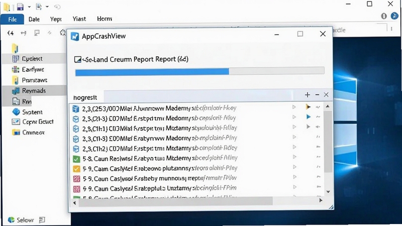 AppCrashView�����Զ�ɨ��ϵͳ���������ļ��еĽ����ͼ�����������������ڽ��������ڼ��أ��·��б�����ʾ��һ����������¼������ΪWindows�ļ���Դ���������ڣ�����ɫ���԰�ɫ��ǳ��ɫΪ����ͻ���������Զ���ɨ������������Booguģ������