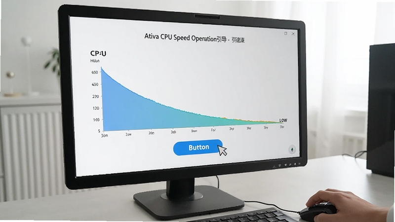 Ativa CPU Speed�����������棬����Ϊһֻ����ס�������Ļ�ϵļ��ٰ�ť����Ļ����ʾCPUռ���ʴӸߵ��͵Ķ�̬�仯������Ϊ��Լ�İ칫���滷��������������Ȼ