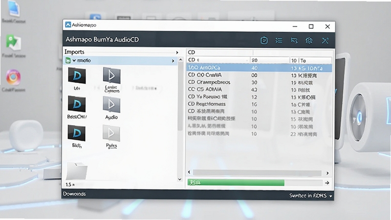 ����չʾ Ashampoo BurnYa AudioCD ���������棬���з����������ڣ��������Ƶ�ļ����������Ҳ���CD��Ŀ�б����¼������������Ϊǳ��ɫ�Ƽ������棬����ɾ���࣬�ʺ���������վͷͼʹ��
