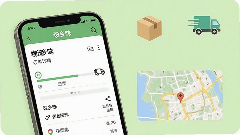 ����ζ��������׷�ٽ��棬�������ֻ���Ļ��ʾ����ζAPP�Ķ�������ҳ�������������������͵�ͼ������Ϊǳ��ɫ���а����ͻ�����Сͼ�꣬�����������죬ͻ��������Ϣ��ֱ�۳���