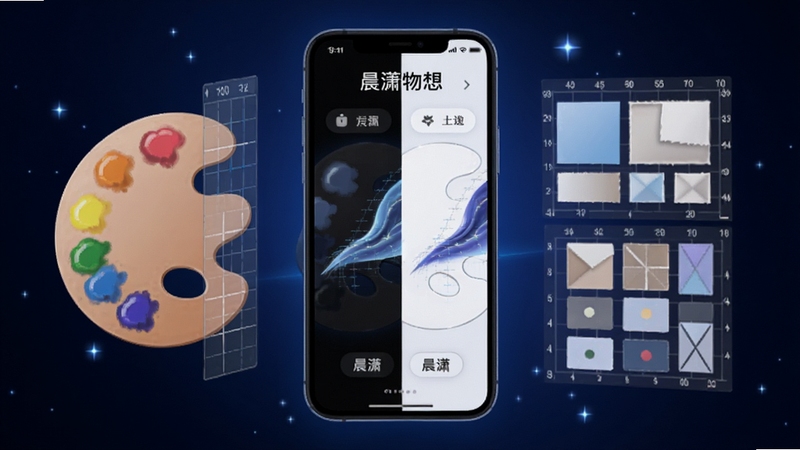 �������� �����л����棬��������Ϊ�ֻ���Ļչʾ��ɫ��ǳɫ��������Աȣ���Ļ��Χ�����ŵ�ɫ���벼������Ԫ�أ�����Ϊ����ɫ����ռ䣬��׺�ǹ�Ч���������Ӿ����пƼ�������Ի�ɫ��