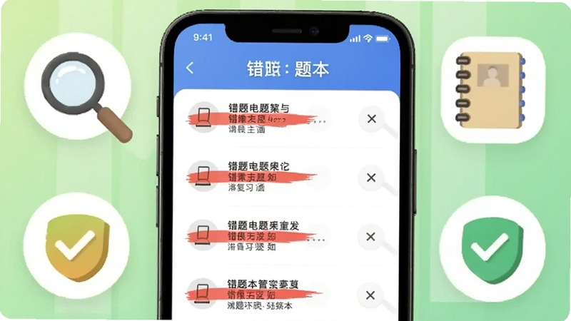 ����App���Ȿ���ܽ��棬�ֻ���Ļչʾ�����б��ͺ�ɫ��ǣ���Χ���ƷŴ󾵡��ʼǱ����Թ���ͼ�꣬����Ϊǳ��ɫ���䣬����������ϰ��ѧϰ��Χ