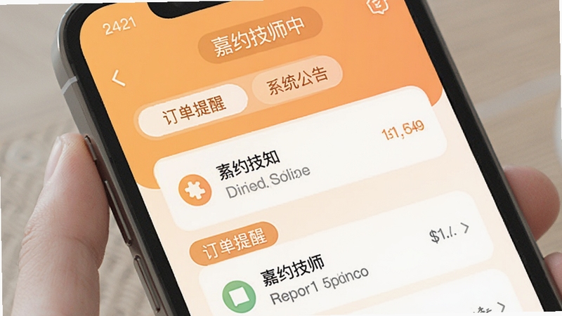 ��Լ��ʦ����Ϣ֪ͨ���Ľ��棬�ֻ���Ļ��ʾ������Ϣ�б��������������Ѻ�ϵͳ�����ǩ������Ϊů��ɫ���䣬�������ǳɫ