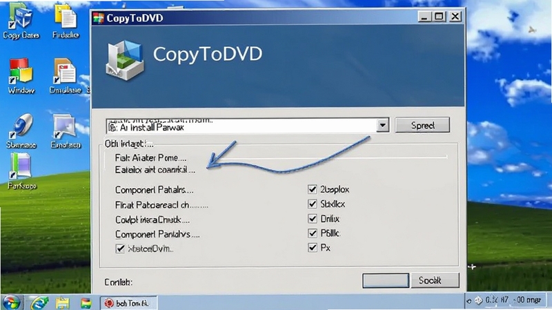 CopyToDVD ������Windows�����ϵİ�װ�򵼽��棬������ʾ��װ·��ѡ��������ѡѡ�����Ϊ����Windows���棬ͻ����װ�����еĹؼ�����