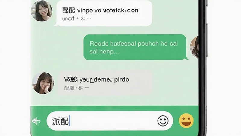 �����伴ʱͨѶ������棬����չʾ�ֻ���Ļ��������APP������Ի����ڣ���������ֱ�Ϊ��ͬ�û��ĶԻ����ݣ��ײ������������鰴ť������Ϊǳ��ɫ���챳���������Χ�����Ѻ�