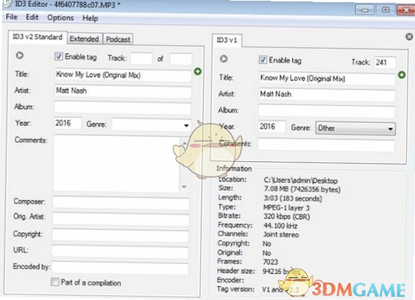 MP3 File Editor ��ǩ�༭����