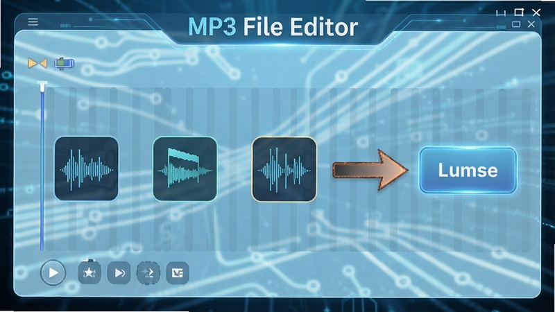 MP3 File Editor ��Ƶ�ϲ����������������ж����ƵƬ��ͼ��������ʱ�����ϣ���ͷָ��ϲ���ť������Ϊ����ɫ�Ƽ��н��棬ͻ��ƴ����˳���������