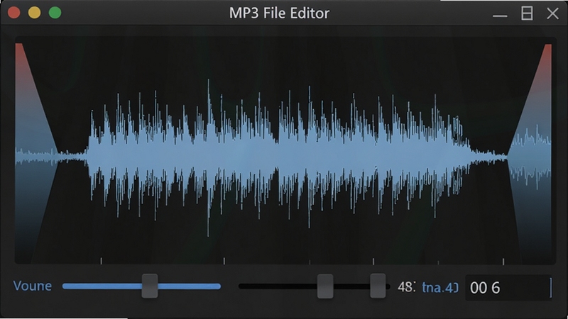 MP3 File Editor �����뵭�뵭��������壬������չʾһ����Ƶ���Σ������н���б�±�ǣ��Ա���������������ֵ����򣬱���Ϊ���ɫרҵ����