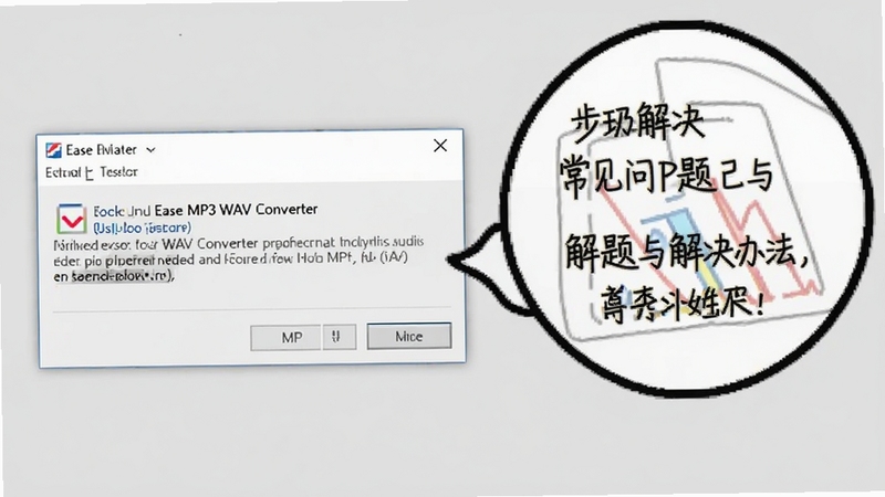 Ease MP3 WAV Converter ����ʱ�Ĵ�����ʾ���ڽ�ͼ���Ա��н��������������ݣ�����Ϊǳ��ɫ��ͻ���������������취