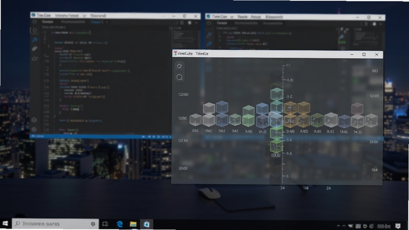 TimeCube����������ȫòչʾ�����������ǰ�͸���ķ��黯ʱ�������������Windows�����Ҳ࣬�����Ǽ�����ɫ����칫���棬��������λ�ڻ�������ƫ�ң���������Ϊ�黯�ĳ���ҹ�������༭�����ڣ�������Ƽ���ʮ�㣬����Booguģ������