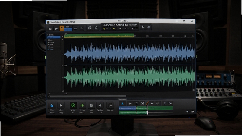 Absolute Sound Recorder ��Ƶ�༭���棬����Ϊ����ͼ���������������������Ϊ��ɫ�����һ�����ͻ��רҵ��Ƶ������Χ