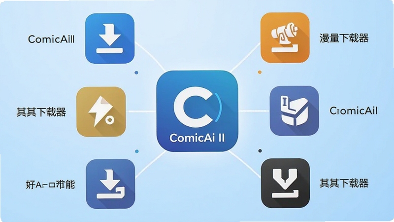 �����������س���ComicAiII�������������Ա�ʾ��ͼ�������������ComicAiIIͼ�꣬��Χ���ƶ�����ع���ͼ�꣬����Ϊǳ��ɫ���䣬ͻ���Ա�ѡ������