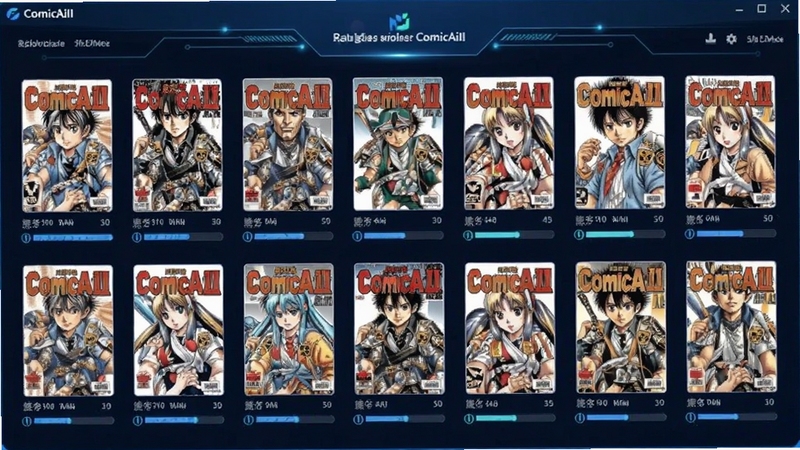 �����������س���ComicAiII�����������ؽ��棬��ʾ���������������ͼ���Ӧ������������Ϊ����ɫ�Ƽ����ǿ������������