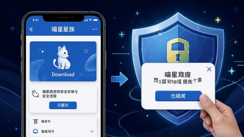 ��������Ϸ��ȫ�����밲װ����ʾ��ͼ������չʾ�ֻ���Ļ�ϵ�����ҳ��Ͱ�װȷ�ϵ����������ж���ͼ��������ȫ����