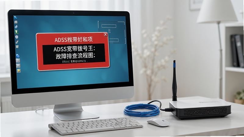ADSL���������������Ų�����ͼ������չʾ������Ļ�Է������ߺ͹�è�豸����Ļ���д��������ʾ�����峡��Ϊ��ͥ�칫���滷�������дʵ����