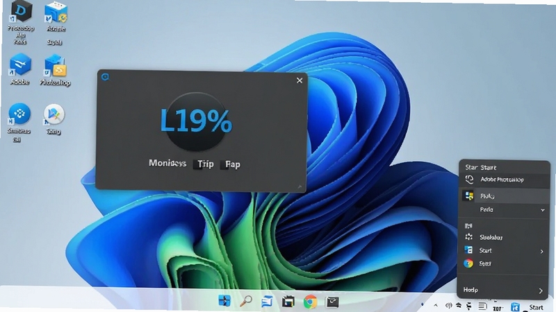 Adobe Photoshop ���԰氲װ��ɺ�������ݷ�ʽ�뿪ʼ�˵���ͼ������Ϊ Windows 11 Ĭ�ϱ�ֽ��ͼ�������������