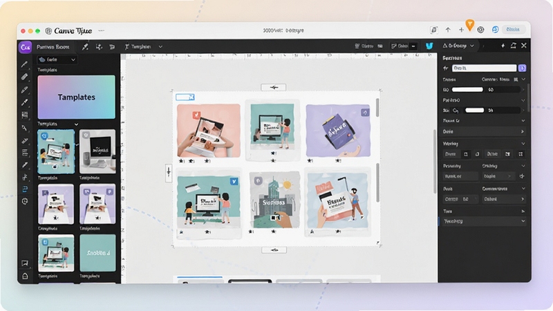 Canva�ɻ�����������ȫ��չʾ����������Ϊģ��ѡ���뻭���༭������๤�������Ҳ��������ԳƷֲ�������Ϊǳɫ���乤��̨����������ִ�����������ƹ��߷�Χ