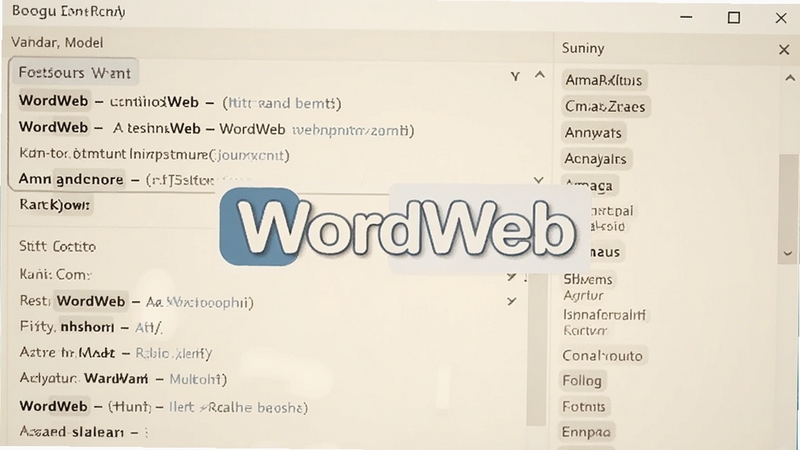 WordWeb ���ߴʿ������д��չʾ����������ͬ����б�������Ϊ����װ�ɫ����������ͻ�� WordWeb ������ʶ������ Boogu ģ������