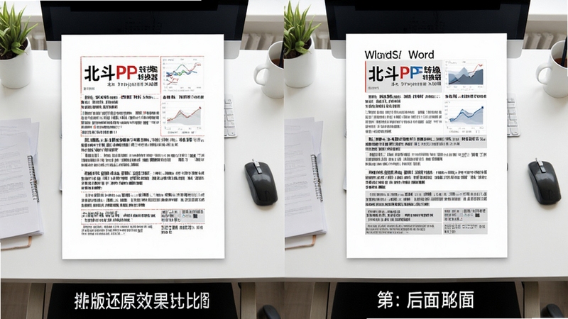 ����PDFת�����Ű滹ԭЧ���Ա�ͼ���������ΪԭʼPDF�ĵ����Ҳ�Ϊת�����Word�ĵ��������Ű�߶�һ�£�ϸ�������ɼ�������Ϊ��ɫ�칫����