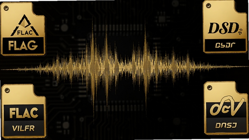 VIPER HiFi ������Ƶ���빦��ʾ��ͼ������������һ�ν�ɫ�����������ᴩ��ɫ��������������ֲ���FLAC��DSD�ȸ�ʽͼ�꣬����������΢���ĵ�·������������ɫ���Ժڽ�Ϊ����ͻ���߱�����Ƶ����ľ�����רҵ��