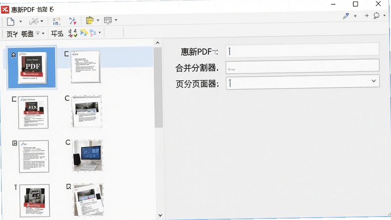 ����PDF�ϲ��ָ��� ���ҳ��ѡ����� �������ͼ�б� �Ҳ�ҳ������� ǳ��ɫ���� �����칫�������