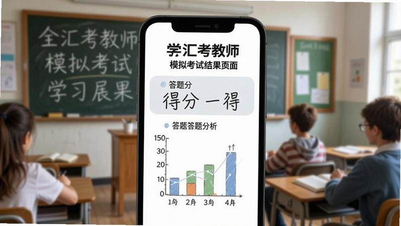 ȫ�㿼��ʦ ģ�⿼�Խ��ҳ�� �ֻ���Ļ��ʾ�÷ֺʹ������ ͼ��չʾ ѧϰ��Χ ����Ϊ���Һڰ� �۱��� ����ϸ��