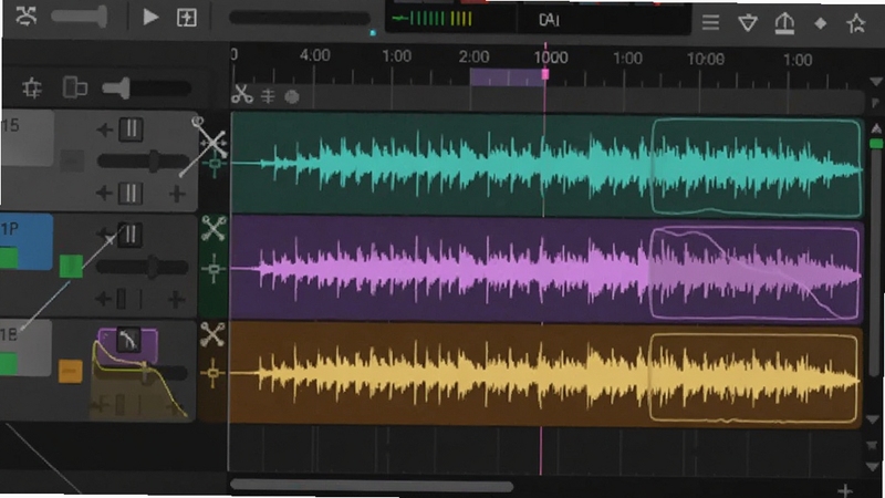Digital Audio Editor���¼��������д����������Ϊ������ɫ���ι��λ�ڻ������룬��������Ϊ���ɫ���������ʱ�����ߣ�ϸ��չʾ���б���뵭�뵭�������ߣ��ʺ�Booguģ������