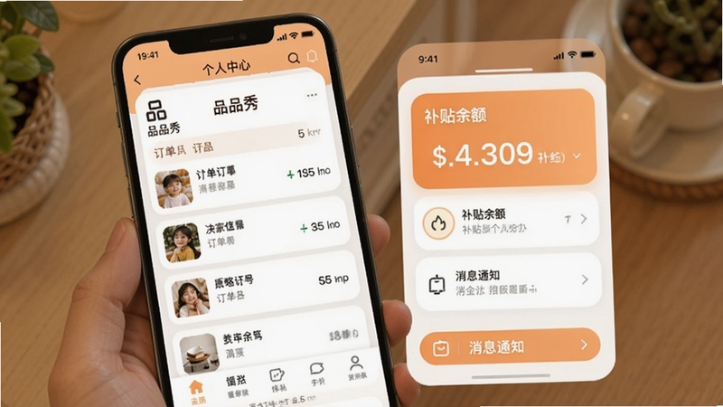 ƷƷ����������벹����¼���棬����չʾƷƷ��App�ĸ�������ҳ�棬���������б�������������Ϣ֪ͨ��ڣ�������ÿ�Ƭʽ��ƣ���ɫ�԰�ɫ��ǳ��ɫΪ����ͻ������������֣���������ܰʵ�ã�����Booguģ������