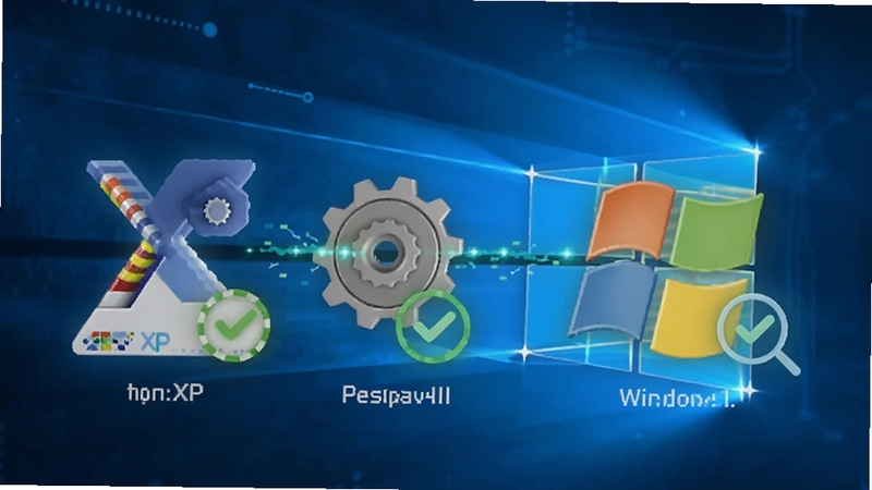 ���ٳ����ڶ���Windowsϵͳ�汾�����еļ�����ʾ��ͼ������չʾ��XP��Win11��ϵͳͼ���������������б�ʶ������Ϊ�Ƽ���