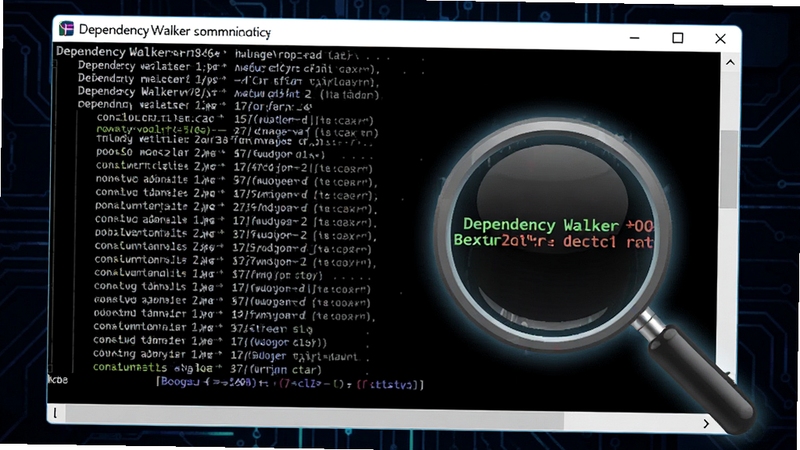 Dependency Walker������ģʽ����ı������ʾ��ͼ����������Ϊ��ɫ�����������д��ڣ���������ʾ���������ı����Ա��зŴ�ͼ��ͻ���ؼ���Ϣ������Ϊ��ɫ�Ƽ�����ʺ�Booguģ������