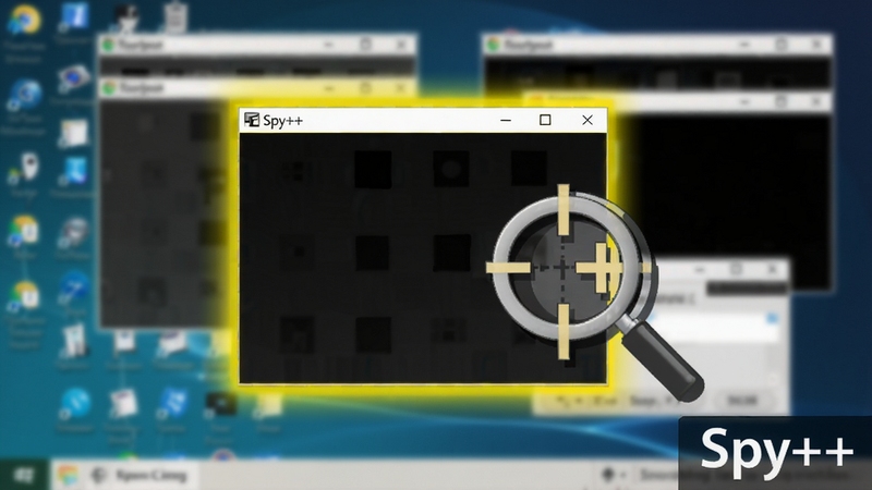 Spy++ ���ڲ������������չʾͼ������������һ������ɫ�߿������˸�Ĵ��ڣ��Ա��зŴ󾵺���׼��ͼ��ָ����������Ϊģ�������洰��Ⱥ������ͻ������׼��λ�����Ӿ����ܣ����������� Spy++ ����