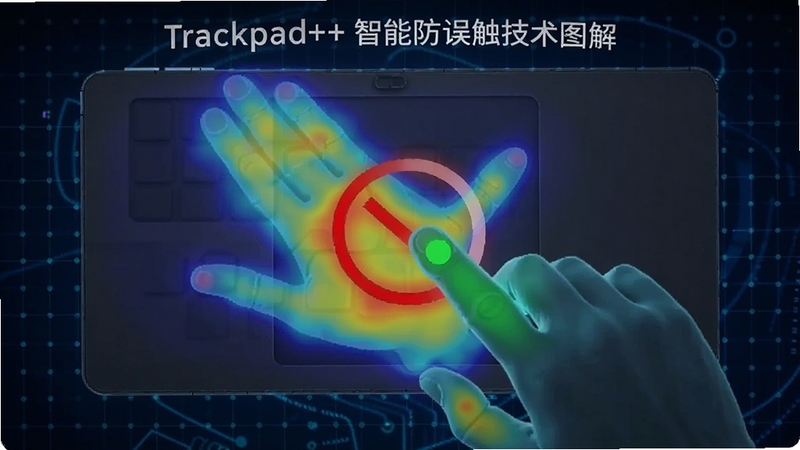 Trackpad++ ���ܷ��󴥼���ͼ�⣬��������Ϊ���ذ������ʾ��ָ�����ƵĽӴ�����ͼ����������ʺ�ɫ��ֹ���ţ���ָ�������ɫ�������ţ�����Ϊ����ɫ�Ƽ����񣬷����Ϣͼ����