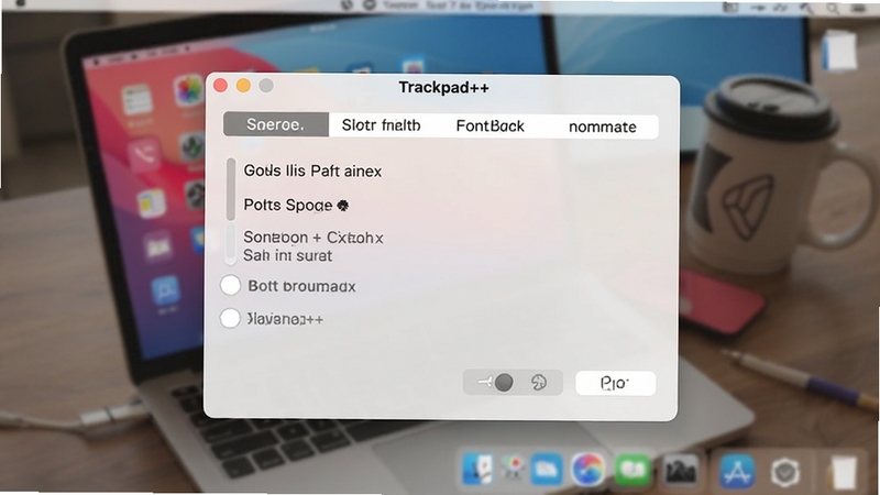 Trackpad++ ��װ���ý����ͼ����������Ϊ�������ô��ڣ���ʾ���������ơ����󴥵�ѡ������������ִ�������Ϊģ���ıʼǱ����滷����ϸ�������ɼ�