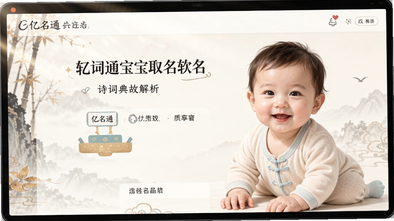 亿名通宝宝取名软件诗词典故解析界面预览图