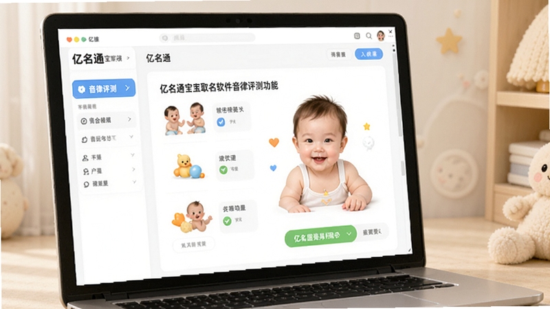 亿名通宝宝取名软件音律评测功能界面预览图