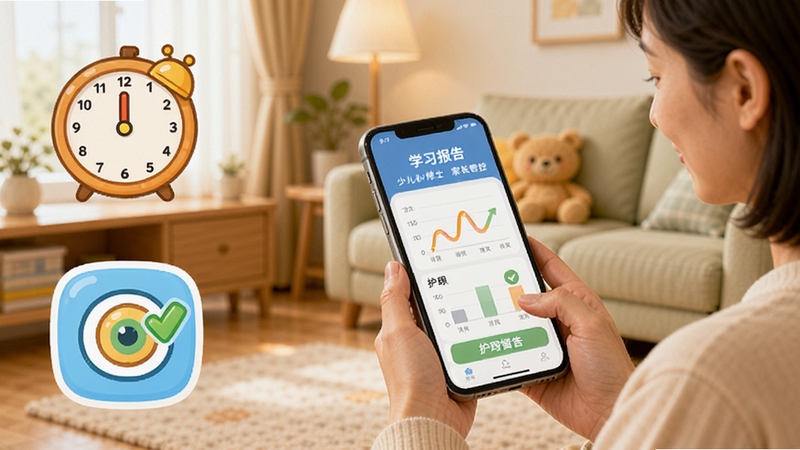 �ٶ�����С��ʿ�ҳ��ܿؽ��棬����չʾһλ�ҳ����ڲ鿴�ֻ��ϵ�ѧϰ����ͼ�����Ա��п�ͨʱ�Ӻͻ�����ʾͼ�꣬����Ϊ�Ӽҿ������������ܰ