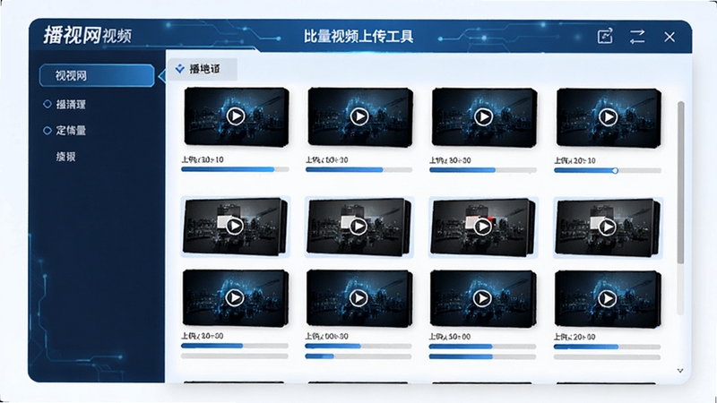 ��������Ƶ�ϴ����������ϴ����н��棬�����Ƶ�ļ��������룬��������ʾ�ϴ�״̬����ɫ�Ƽ���񣬼������������������