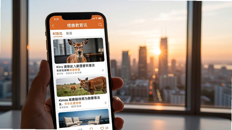 ��¹������Ѷ��Ϣ�����棬�ֻ���Ļ��ʾ����ͼ����Ѷ��Ƭ������Ϊ�����峿�Ĵ��⾰ɫ��������ͣ�������Ѷ��ʱЧ��
