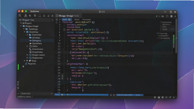 ����������ȫòչʾ����������Ϊ Sublime Text �༭�����ڣ���ɫ���ⱳ��������������ʾ��ɫ�﷨�������������չʾ��Ŀ�ļ����ṹ�����ڱ�Ե��ϸ�����Ӱ��Բ�ǣ�����Ϊ���󼸺ν��䣬������Ƽ���࣬�ֱ��� 1920x1080������ Boogu-Image ģ������