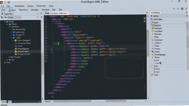 FirstObject XML Editor ����������ȫò����������չʾ������ XML ����༭������������ֲ��ڵ���״�ṹ��������壬����Ϊ��͵�ǳ����ɫ�����������רҵ�����߹��߷������ Boogu ģ������