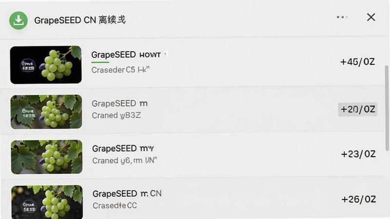 GrapeSEED CN �������ع������棬�б���ʾ�ѻ���γ�����ͼ���ļ���С���������������ͼ�꣬����Ϊǳ��ɫ�б������ɾ�����