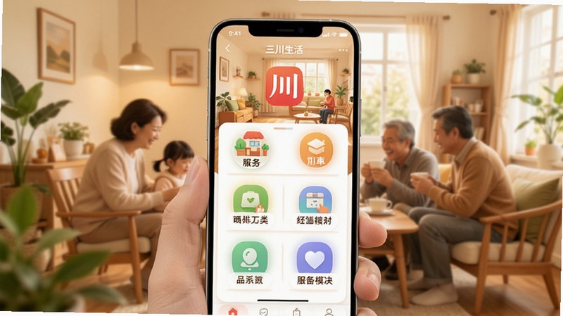 ��������app�����湦��ģ��չʾ���ֻ���Ļ�г��������ķ������ͼ�꣬����Ϊ��ܰ�����������������ɫ���������
