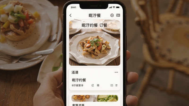 昵汀约餐 订餐界面展示图