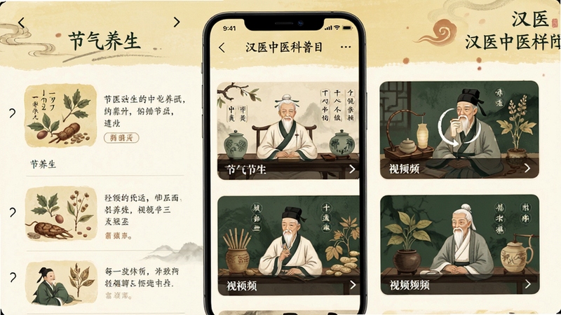 ��ҽ��ҽ������Ŀ���棬�ֻ���Ļ��ʾ�������������б������Ƶ���棬�����������ʮ�Ľ����廭�����ɫ�Ե��ơ�ǳ�ء�ī��Ϊ����Ӫ�촫ͳ��ҽ�Ļ���Χ�����沼����ˬ�׶�
