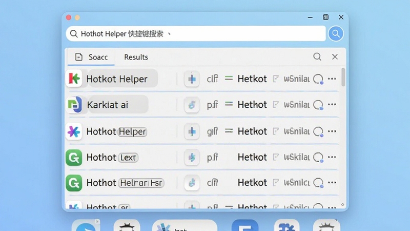 Hotkey Helper ��ݼ��������棬��������Ϊ���������������б�������Ϊ����ɫ���䣬�б���չʾ�����ݼ���Ŀ���Ӧ����ͼ�꣬ϸ������������Booguģ������