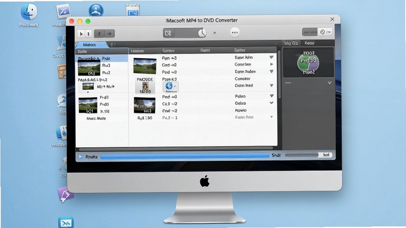 iMacsoft MP4 to DVD Converter ����������ȫò����������Ϊ�����������ڣ�����Ϊǳ��ɫ�������棬��������ʾ��Ƶ�ļ��б��Ϳ�¼����������������רҵ������Booguģ������