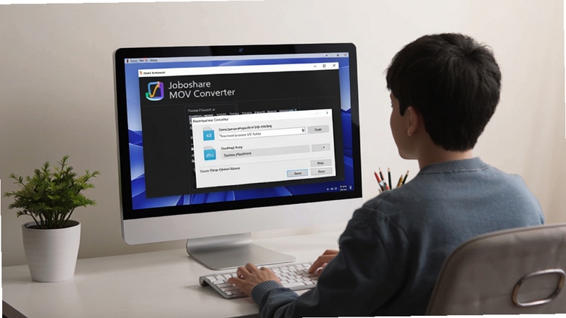 ����չʾһλ�û����ڵ���ǰ����Ļ�� Joboshare MOV Converter �������У��Ա����ļ�����·�����õĵ������������࣬����ֲ��׺�������Χ����ʵ�ã����� Boogu ģ�����ɡ�