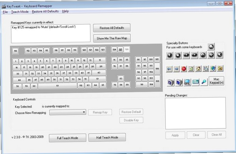 KeyTweak�ָ�Ĭ�����÷���