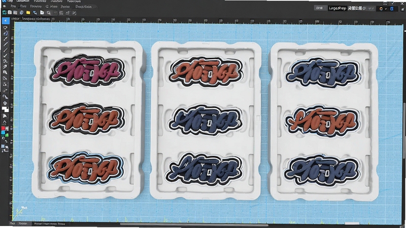 Logoshop���ܴ��������Զ�������Ű�Ч��ͼ������չʾ���������ж�����ܱ�ͼ�������������ھ���ģ�߿��ڣ�ÿ��ͼ����Ե���������������������������Ϊǳ��ɫ����װ壬���廭��������������Booguģ������