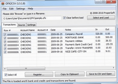 OFX2CSV ��ȫ��